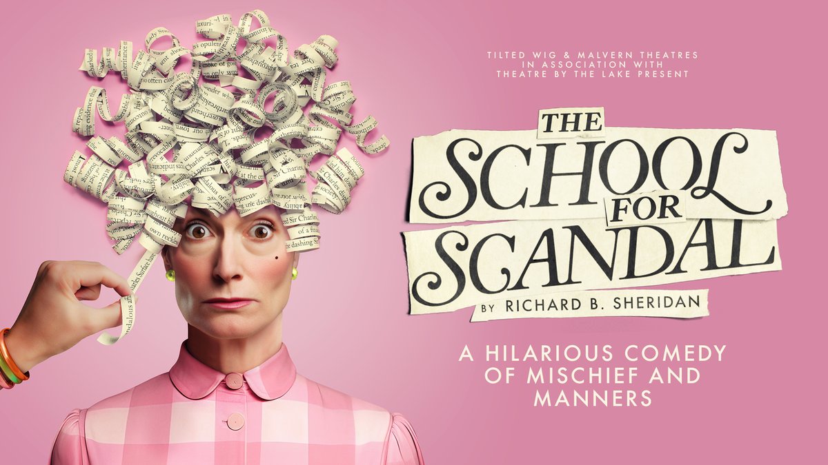 As for Sheridan's classic there is a stage production happening on 10 March 2024! The @tbtlake's #TBTL2024 season opened on 7 March with Tilted Wig & Malvern Theatres production of #TheSchoolforScandal. I'd love to see #TBTLScandal  in Keswick but a tad far from the South Coast.