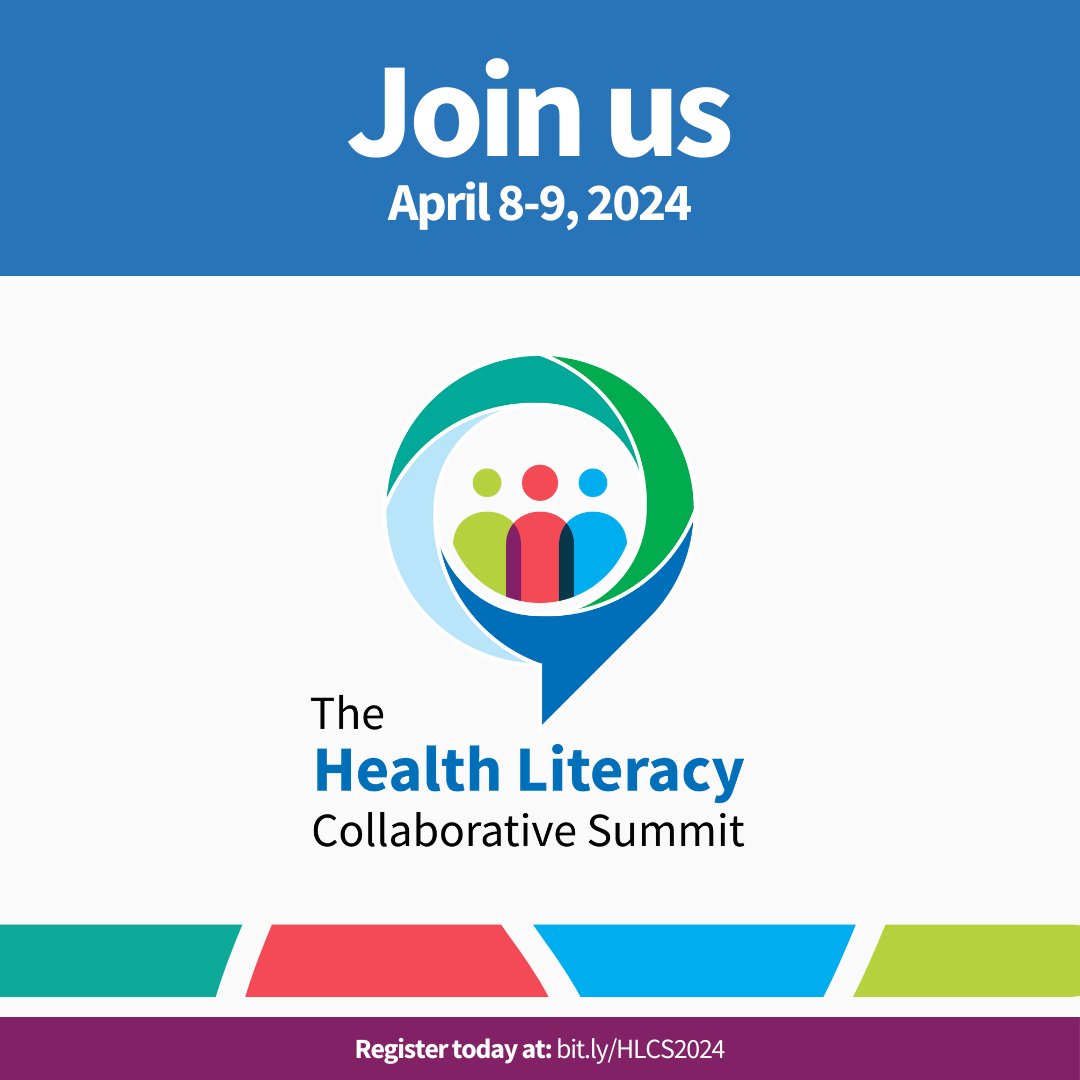 Join us April 8-9, 2024 for The Health Literacy Collaborative Summit! The Summit brings together diverse health literacy approaches, experiences, and strategies. Register today at: bit.ly/HLCS2024
#healthliteracy