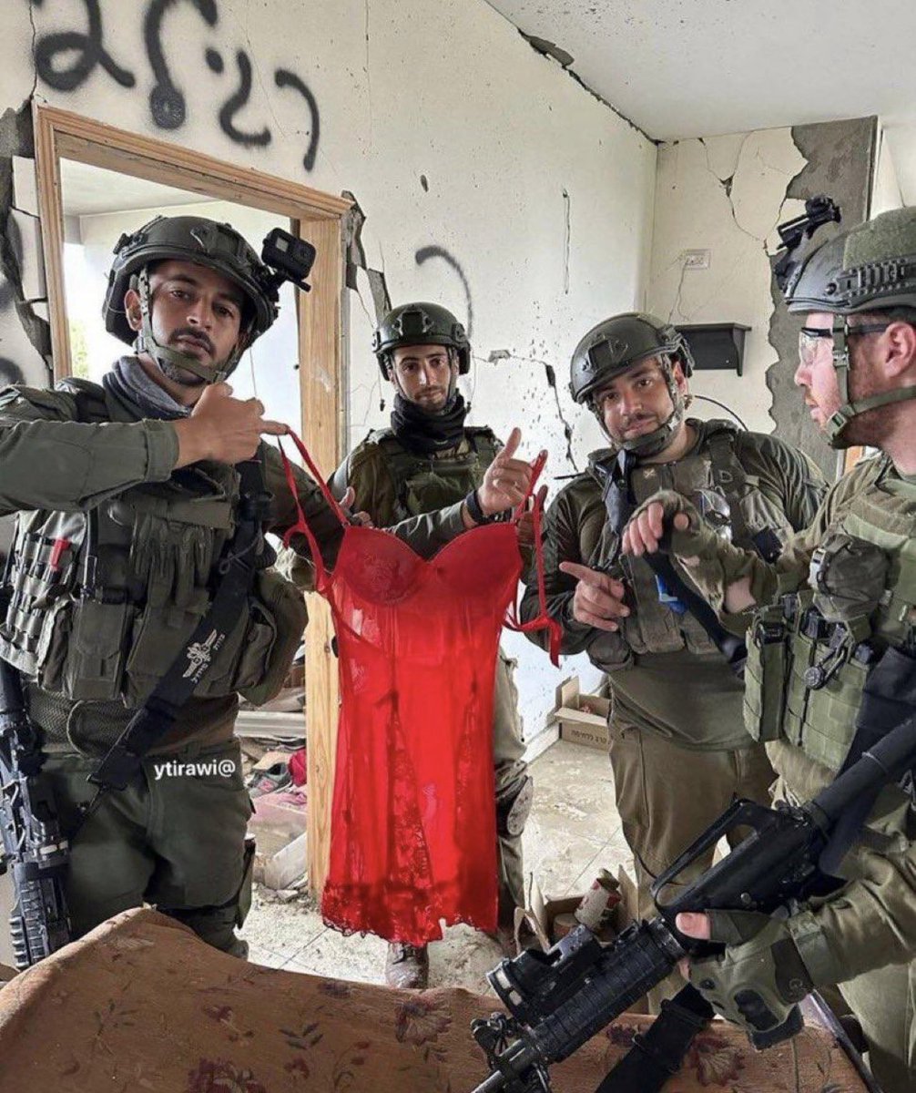 rulajebreal's tweet photo. Israeli soldiers are obsessed with Palestinian women's underwear, lingerie…
Why are so-called feminists, who preach about sexual freedom, not condemning Israeli soldiers violating most intimate parts of Palestinian life in Gaza? Another staggering betrayal of many “liberals.” https://t.co/ckF3dfcUju