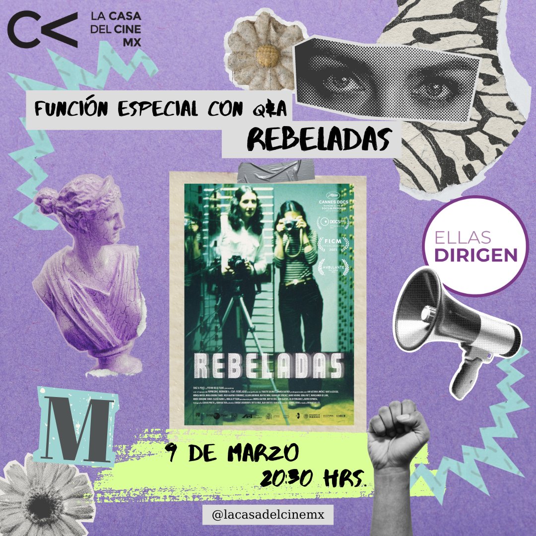 Tenemos una cita MAÑANA en <a href="/CasadelCineMx/">La Casa del Cine MX</a> para ver este poderoso documental sobre el colectivo feminista de mujeres cineastas "Cine Mujer", y después platicar con Tabata Salinas, una de las directoras del documental 💜💜 

➡️Boletos aquí: lacasadelcine.mx/#cartelera 

#8M