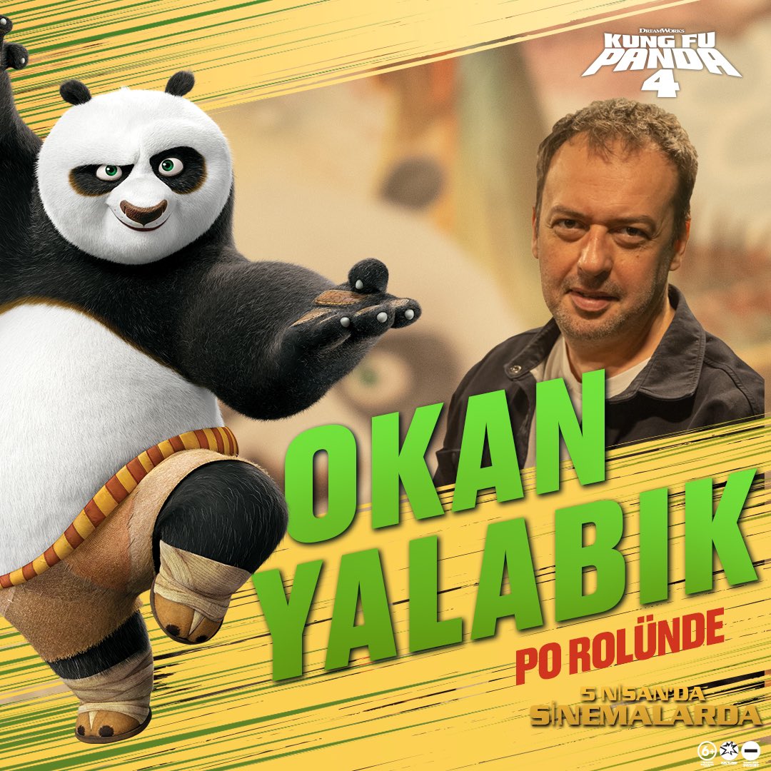 Okan Yalabık’ın Po’ya sesiyle hayat verdiği Kung Fu Panda 4 filmi 5 Nisan'da sinemalarda! 🐼 Kung Fu Panda 4, in which Okan Yalabık brings Po to life with his voice, will be in theatres on April 5! 🐼 #OkanYalabık #KungFuPanda4 @UIPTurkiye @duygubasaraist @dbvoicesUK