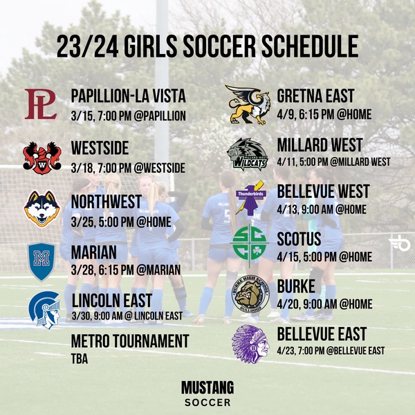 Our Varsity Schedule this year