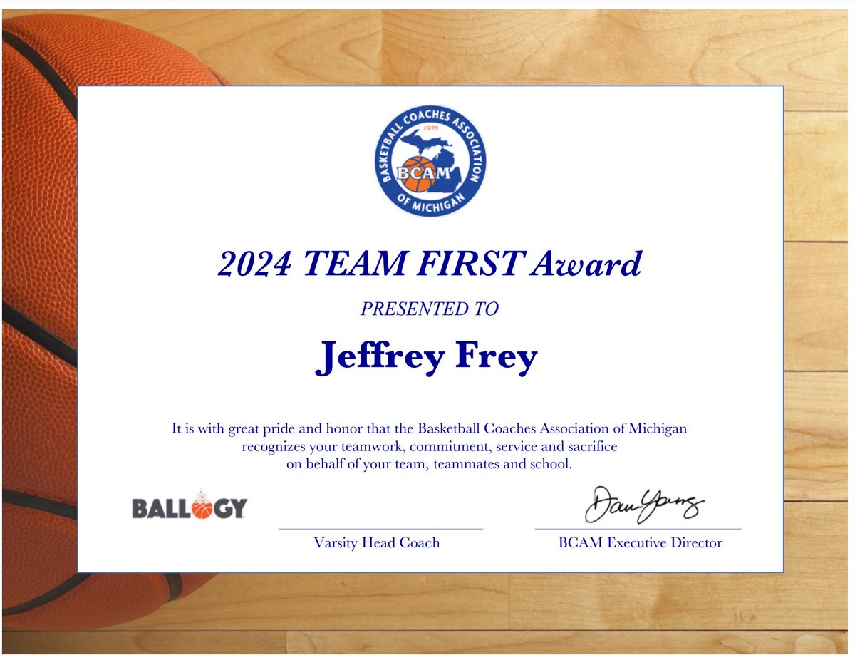 Congrats to Jeffrey Frey on earning the "Team First" Award from <a href="/BCAMCoaches/">BCAM</a>. This award is based on a team member’s exhibition of teamwork, commitment, service and sacrifice. Jeff embodies what being a Cavalier is all about!
#LEO