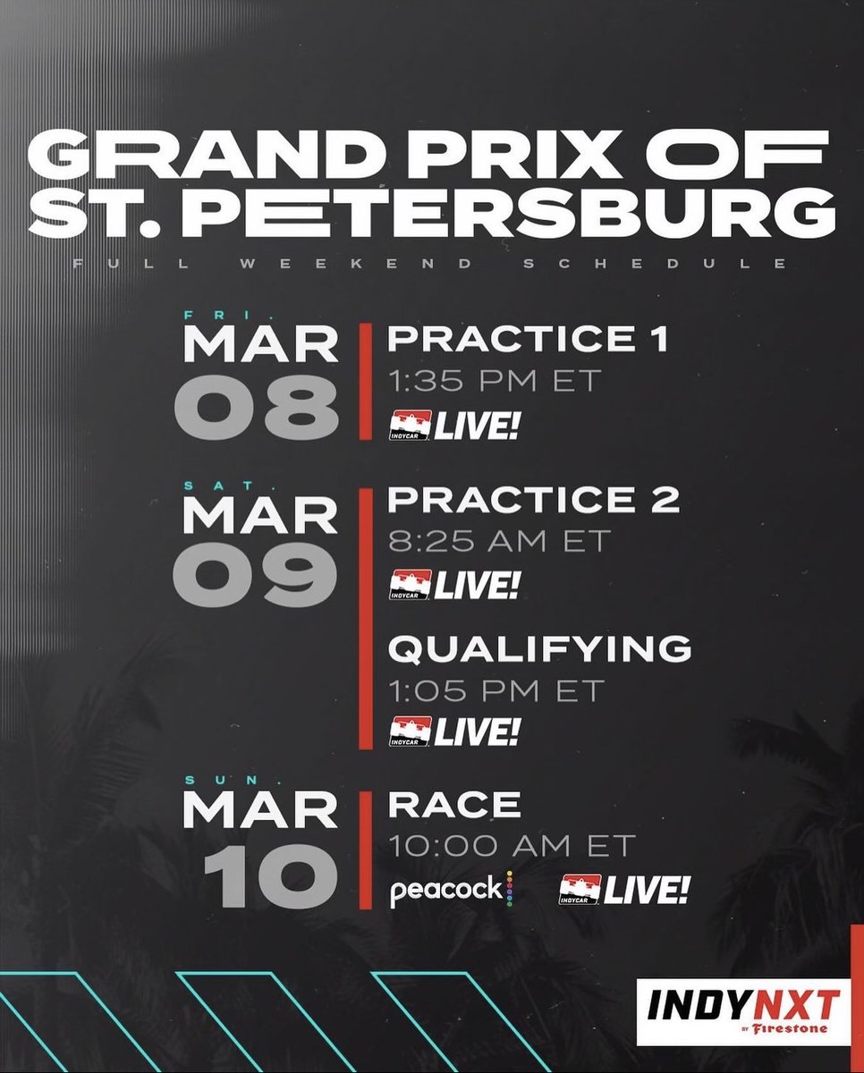 Dallara (@dallaragroup) on Twitter photo Dallara is looking forward to watching the full field compete in the 2024 INDY NXT by Firestone Season.
Tune in this weekend to see who will capture the checkered flag as the 2024 season kicks off!
<a href="/INDYNXT/">INDY NXT by Firestone</a>
#Dallara #DallaraSim #INDYNXT Dallara is looking forward to watching the full field compete in the 2024 INDY NXT by Firestone Season.
Tune in this weekend to see who will capture the checkered flag as the 2024 season kicks off!
<a href="/INDYNXT/">INDY NXT by Firestone</a>
#Dallara #DallaraSim #INDYNXT