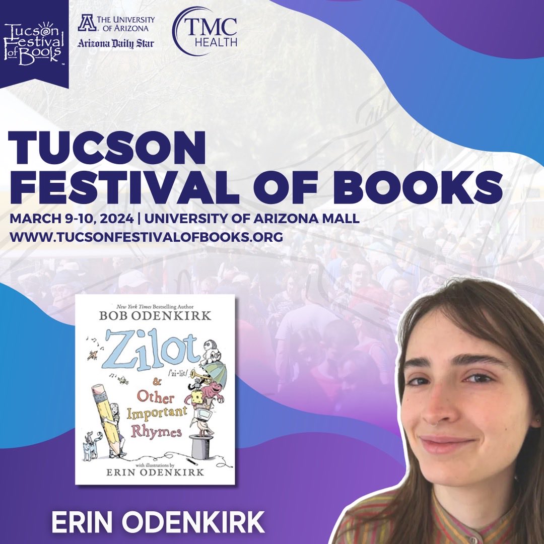 Tomorrow! Tucson! 2:30! Come see me and my amazing daughter, and our beautiful book of very silly rhymes!