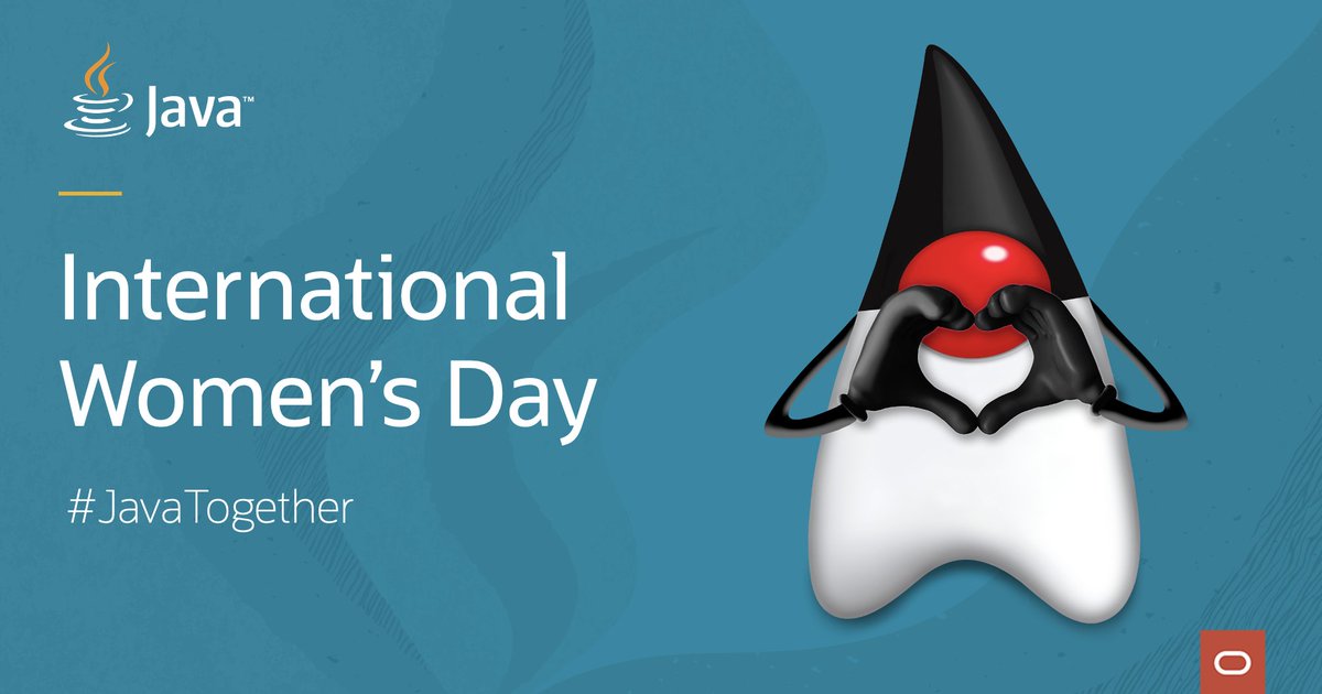 This March 8th as International Women's Day is celebrated, on behalf of the #Java Team at #Oracle I'd like to thank ALL women in the developer community who help keep Java vibrant. Please tag folks you'd like to honor using #JavaTogether #InternationalWomensDay