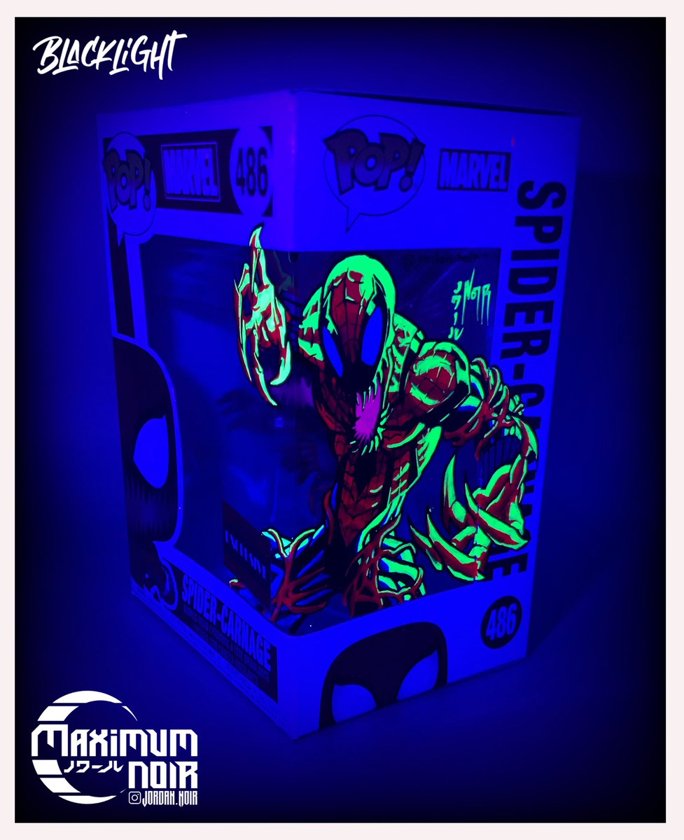 Spider-Carnage custom Blacklight & chrome Funko pop
.
#spiderman #SpiderMan2 #spidercarnage #venom #customfunko #funkopop #drawing #painting #humanart