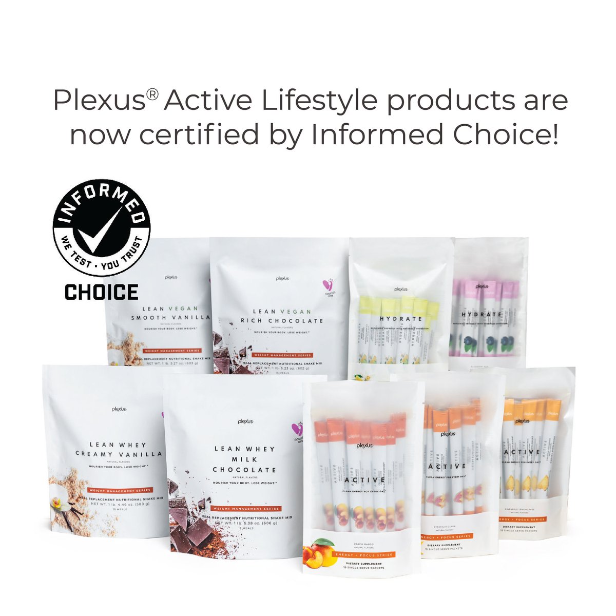 Plexus® is proud to say that our Active Lifestyle products are now certified by Informed Choice! 
Learn more here: bit.ly/49HtSsM