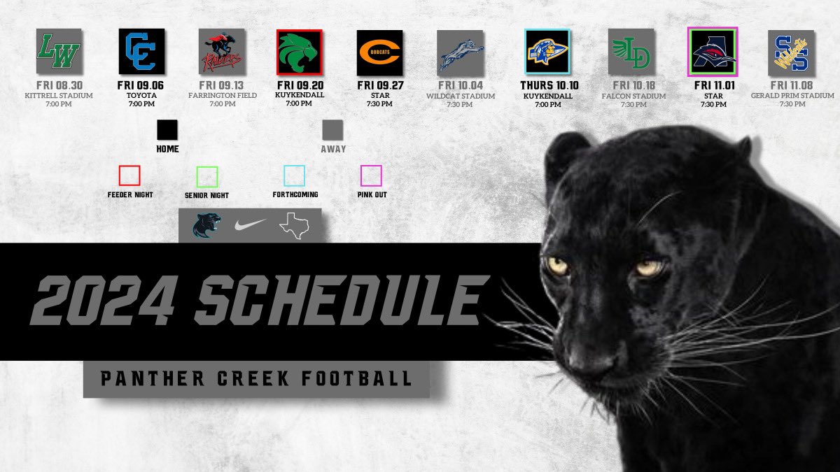 🚨2024 Schedule🚨 #CREEK