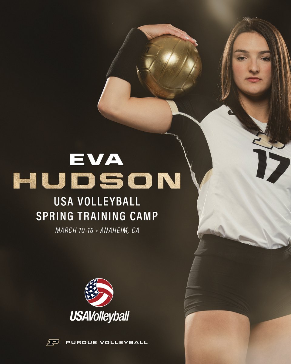 Purdue Volleyball (@purduevb) on Twitter photo .<a href="/evahud12/">Eva Hudson</a> is one of 17 collegiate players selected to attend the U.S. National Team Spring Training Camp in California this weekend. 🇺🇸 .<a href="/evahud12/">Eva Hudson</a> is one of 17 collegiate players selected to attend the U.S. National Team Spring Training Camp in California this weekend. 🇺🇸