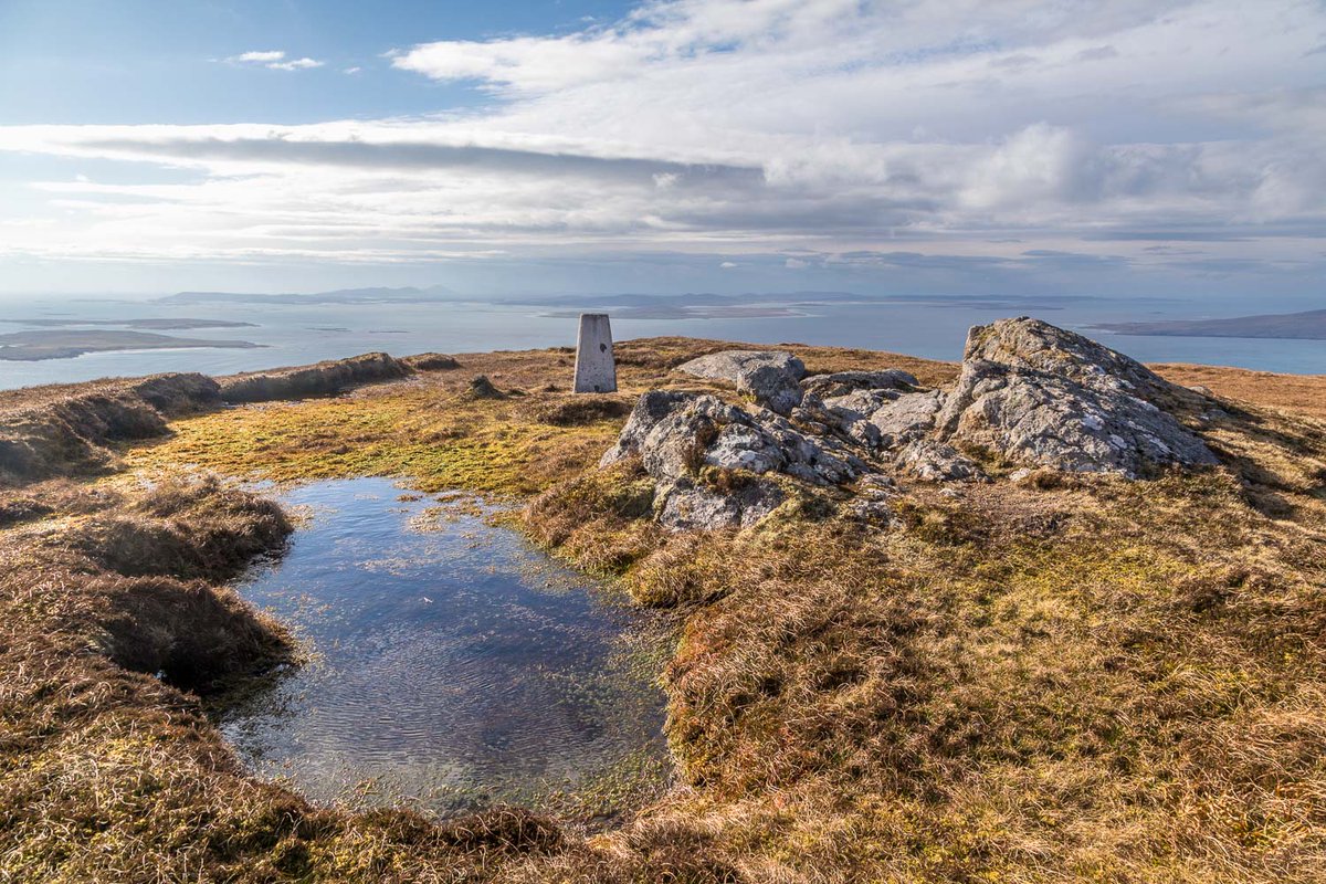 Wonderful views on this morning's climb up Ceapabhal #isleofharris #hebrides