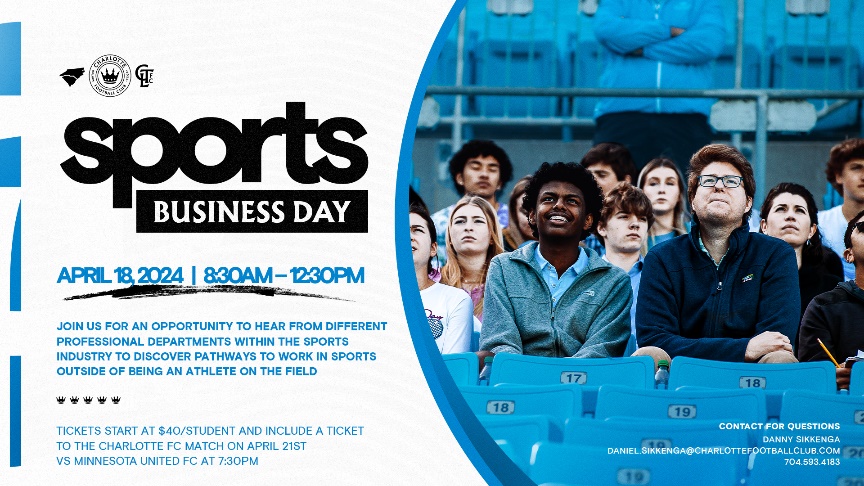 High school student and interested in a career in sports? Join us for Charlotte FC’s Sports Business Day on April 18th, 2024. Included is a ticket to the Sunday match against Minnesota United FC. Visit the link to secure your spot today: bit.ly/3Paz0Ny