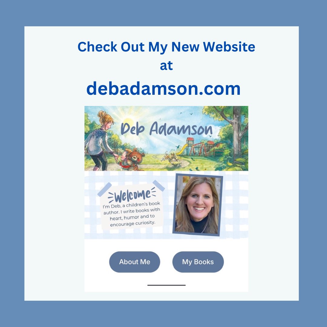 Take a LOOK! 👀debadamson.com Thank you @MollyIppolito for making me look so good! 🥰 #WritingCommunity #author #kidlit #FridayFun