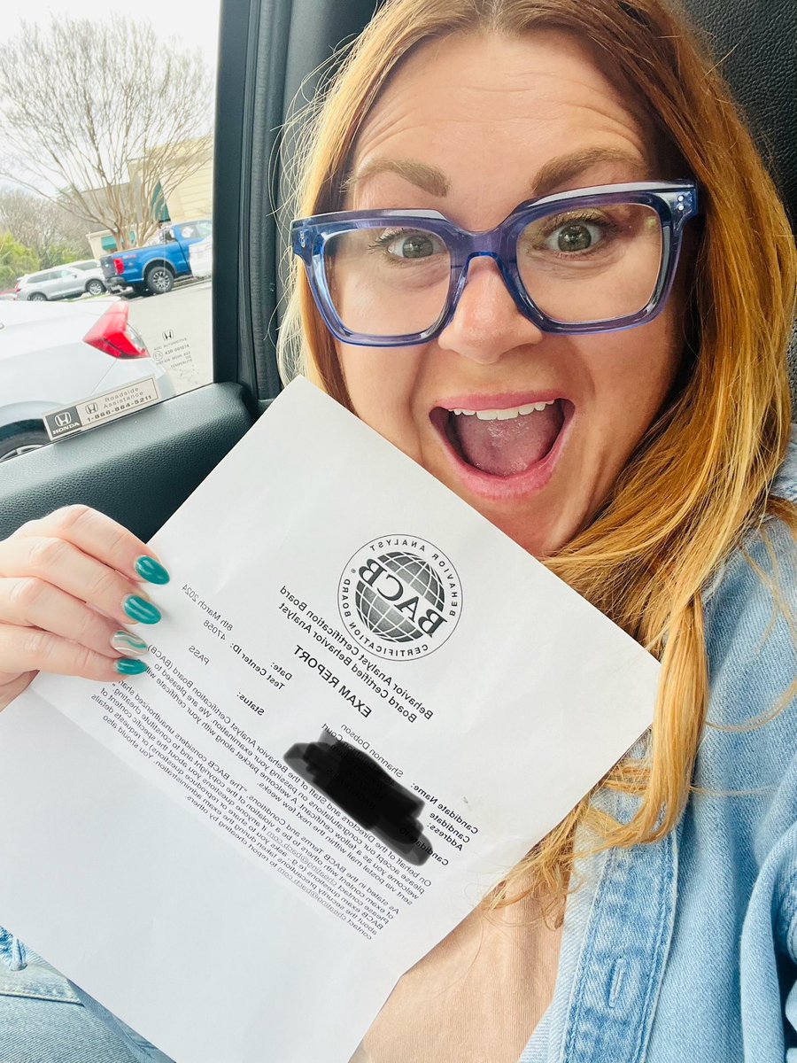 I did it!!! I passed and I’m officially a BCBA! #bcba #behavioranalysis #oneanddone