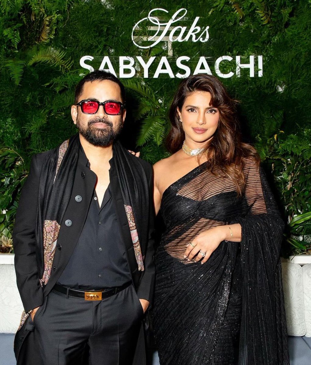 Priyanka Chopra attended a dinner with Sabyasachi in Los Angeles for new Saks Beverley Hills Store last night. #PriyankaChopra