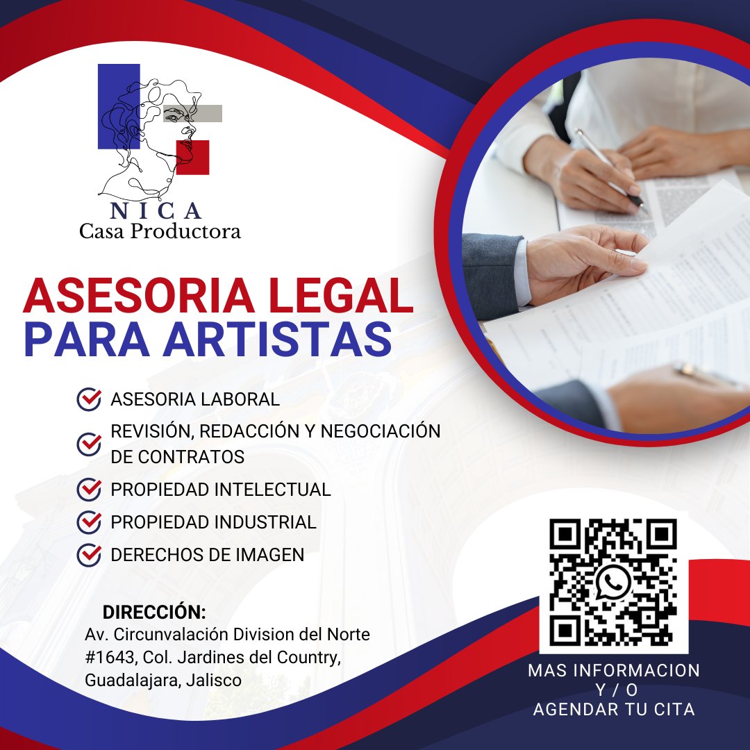 Productoranica's tweet photo. ASESORIA LEGAL PARA ARTISTAS en #Guadalajara https://t.co/5sGSkI1mrF