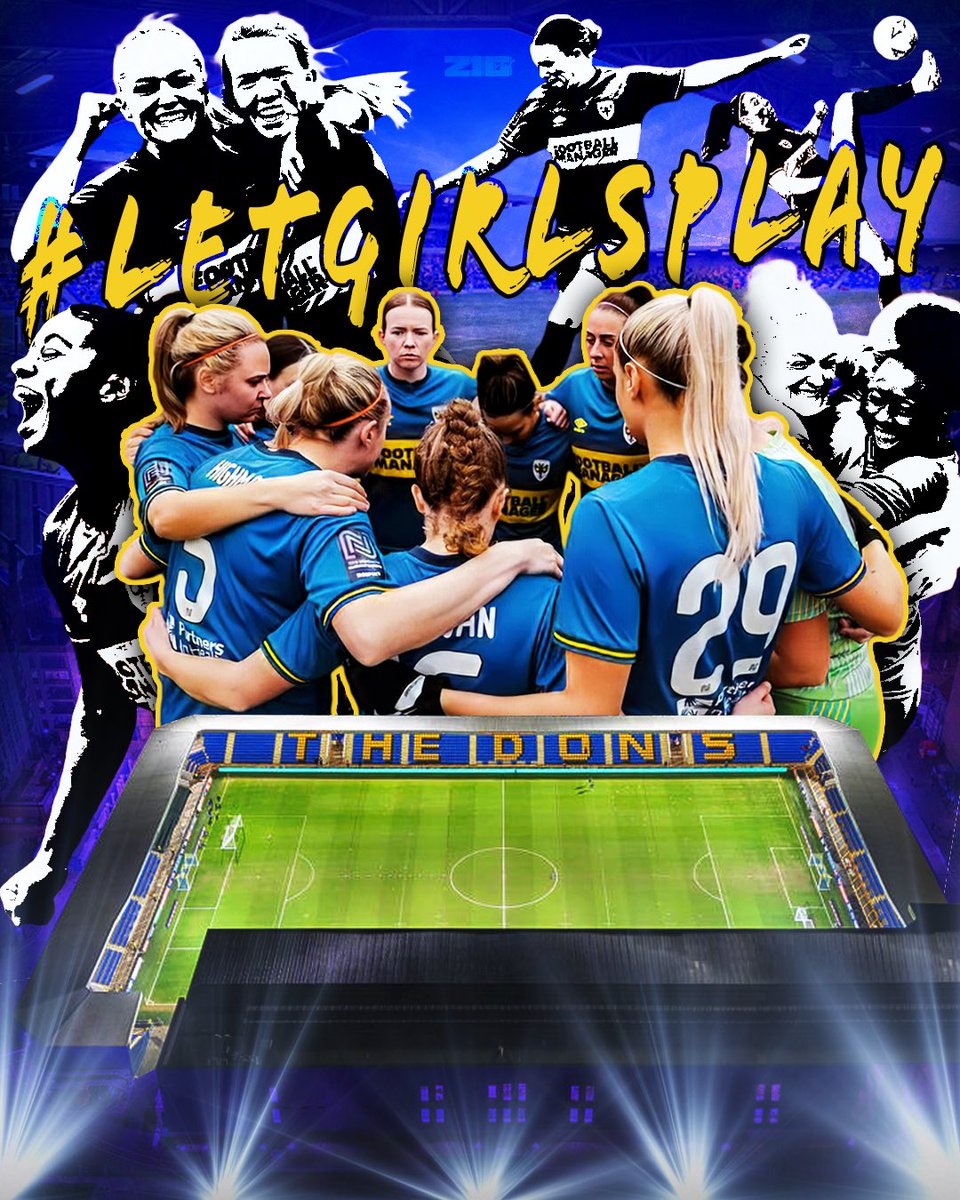Happy International Women’s Day dons! 💙💛 #letgirlsplay 

#thedons #afcwimbledon #wombles #ploughlane #coyd #graphicposter #womensday #womensfootball #footballforall #posterdesign #footballposter #InternationalWomensDay