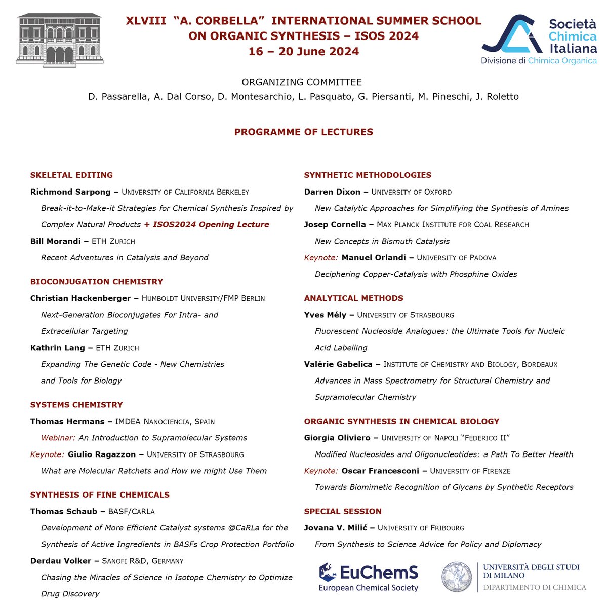 Get a glimpse of the ISOS24 program with the final flyer!
