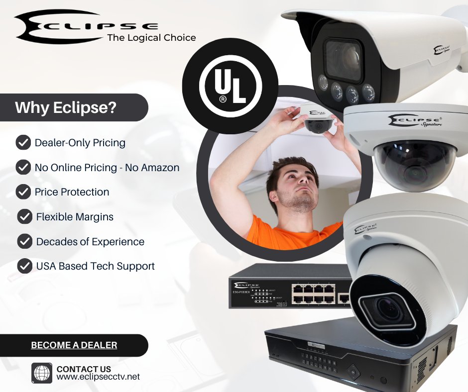 EclipseSurv's tweet image. 🔒 Why Eclipse CCTV? Because your success matters! ✅ Dealer-Only Pricing ,🚫 No Online Pricing, 💰 Price Protection, 📈 Flexible Margins:,🕰️ Decades of Experience, 🇺🇸 USA-Based Tech Support.

Become a dealer. Register Today! bit.ly/3wMfW1U