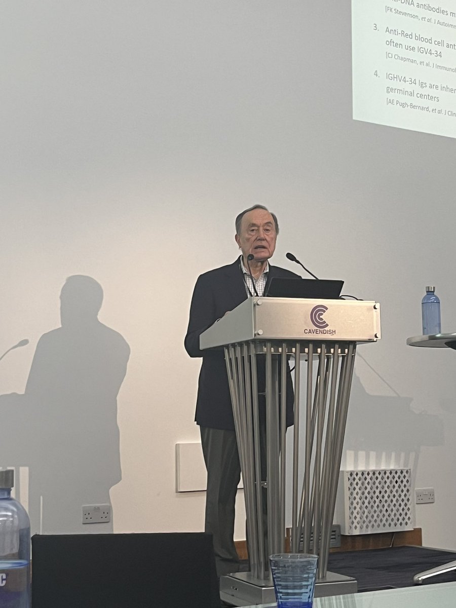 Very captivating talks today by 2 “immunology giants”: Freda Stevenson #Southhampton and Nick Chiorazzi #Feinsteininstitutes presented their work to the @UkCll forum. Inspiring….thanks also to the organisers for a great meeting in London! #CLL