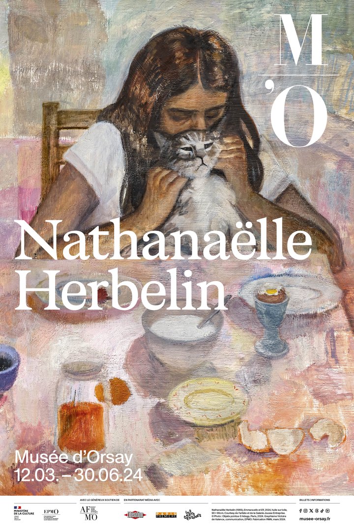 Nathanaëlle Herbelin
Exposition contemporaine • 12 mars-30 juin
👉bit.ly/HerbelinOrsay

Invitée à mettre en perspective ses toiles et ses sources d’inspiration, les compositions résolument contemporaines de Nathanaëlle Herbelin reprennent les sujets de prédilection des Nabis.