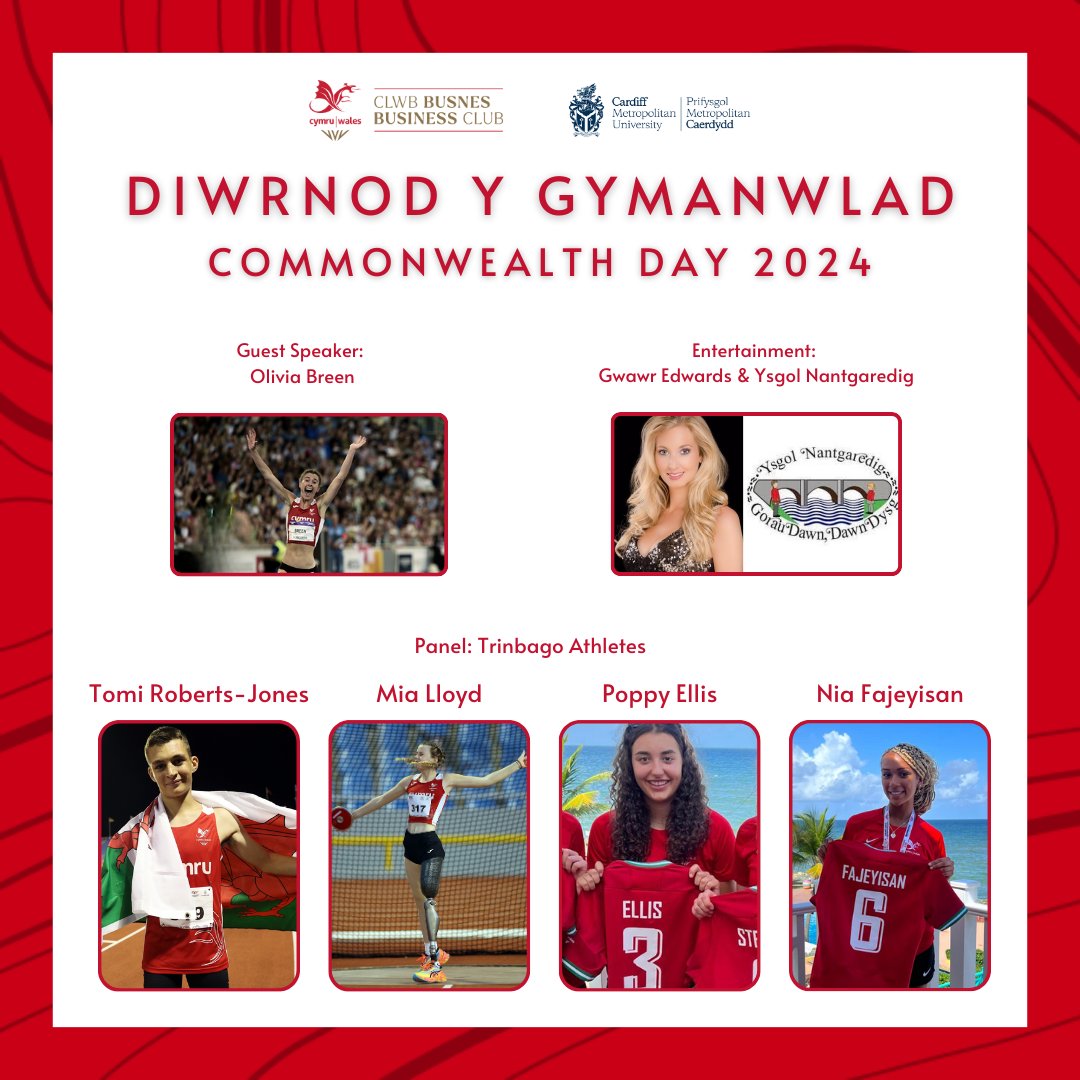 DYDD LLUN! MONDAY ⬇️

Looking forward to celebrating everything 🏴󠁧󠁢󠁷󠁬󠁳󠁿 on Monday for Commonwealth Day at @walesbotanic

Dathlu ein sêr, ein iaith ac ein diwylliant.

A day to celebrate CYMRU across the Commonwealth 🔴⚪️🟢

#CommonwealthSport #Unite