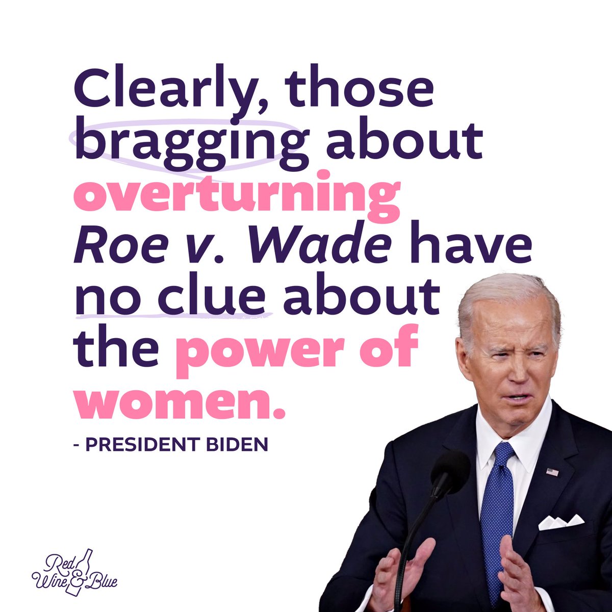 Let's show them that power all year long! 2024 is our year and trust us, we won't forget who is responsible for the fall of Roe. 💪 🗳️ #SOTU2024 #PowerOfWomen