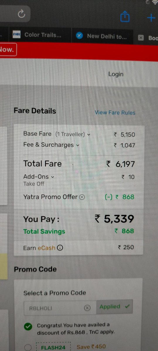 OmkarKate2011's tweet photo. @IndiGo6E @YatraOfficial @timesofindia My friend was booking a flight from Chennai to Delhi via https://t.co/eAldr4Zf0K and she found that in her add-ons list, there was take-off as an option. I found it quite amusing so wanted to request further clarifications on this. https://t.co/qzdkDwMv7E