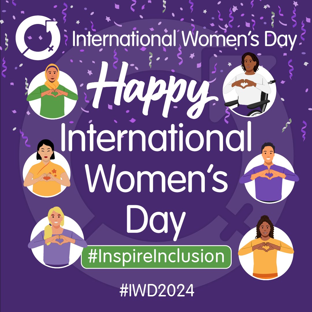 Happy International Women's Day! Today is a day of collective global activism and celebration that belongs to all those committed to forging women's equality. This year's #IWD2024 theme is #InspireInclusion. Collectively, let's forge a more inclusive world for women. 🌎