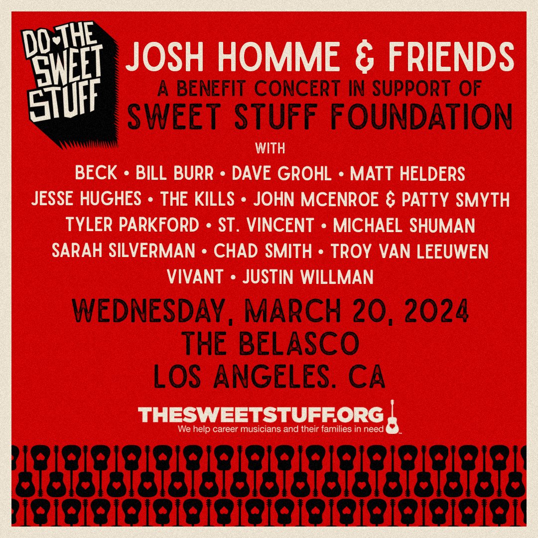 Thrilled to be part of @dothesweetstuff Benefit Concert at @TheBelascoLA on March 20! Tickets are on sale NOW: ticketmaster.com/event/0900605B… See you there 🖤