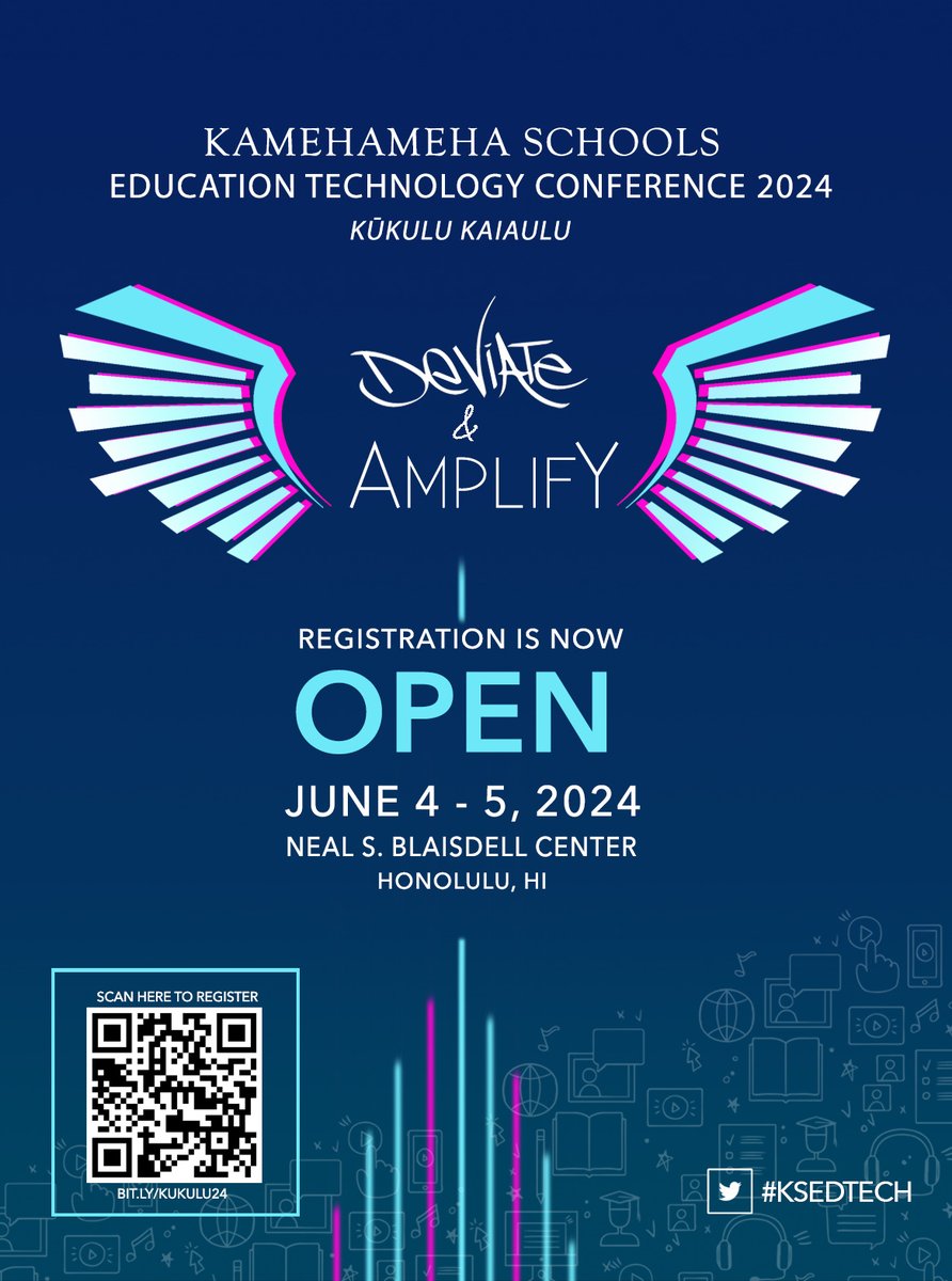 Happy Aloha Friday🤙 Registration is now open! bit.ly/kukulu24 @HSTEorg @EdCampHI #KSEdTech #808educate