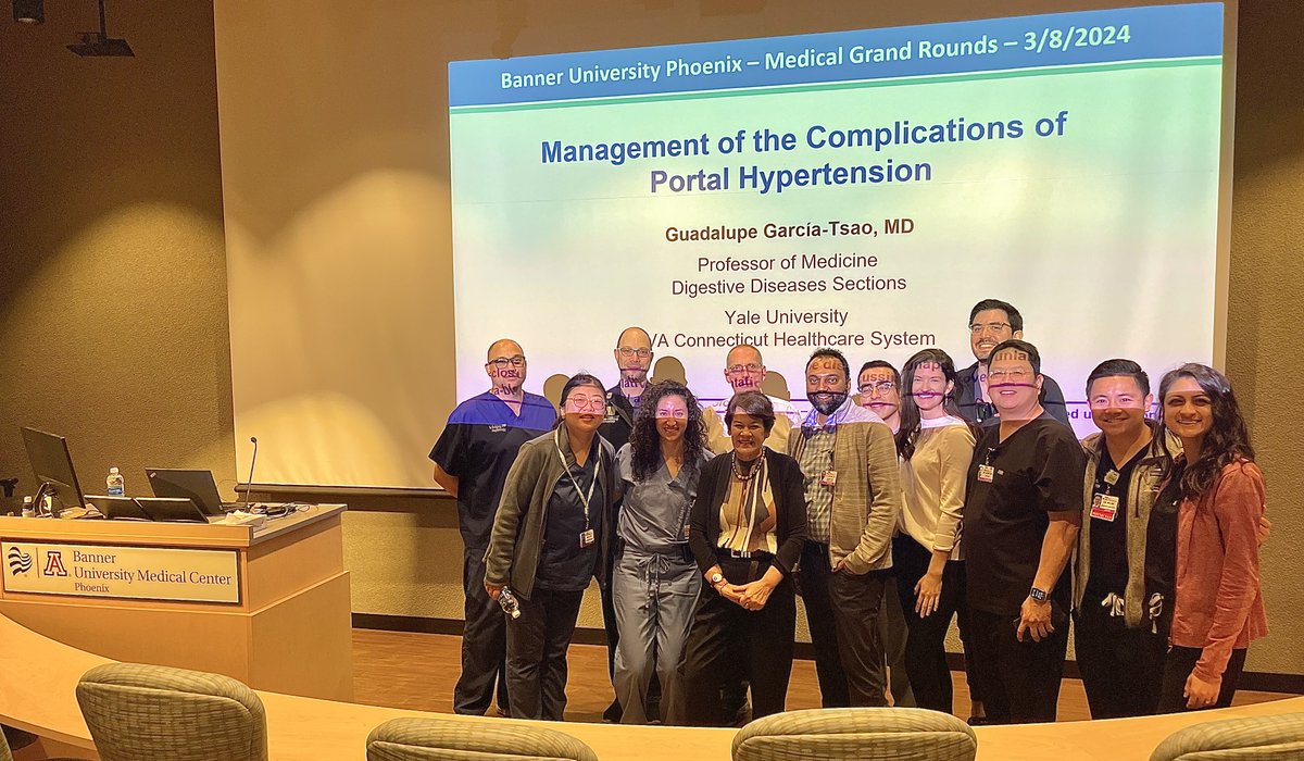 We had the pleasure of having @ggarciatsao speak at our @UAPhxIM Grand Rounds today. Thank you @ggarciatsao for the great presentation and for providing your expertise.