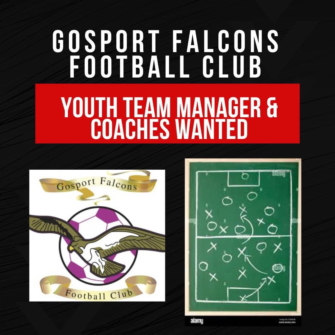 Managers & Coaches Wanted – Coaching course paid for

Contact us for more information by emailing gosportfalconsfc@gmail.com

@Pompey_Football @MidSolent @Teamgrassroots_  @portsmouthnews @HampshireFA 
#supportlocal #grassrootsfootball #football #gosport