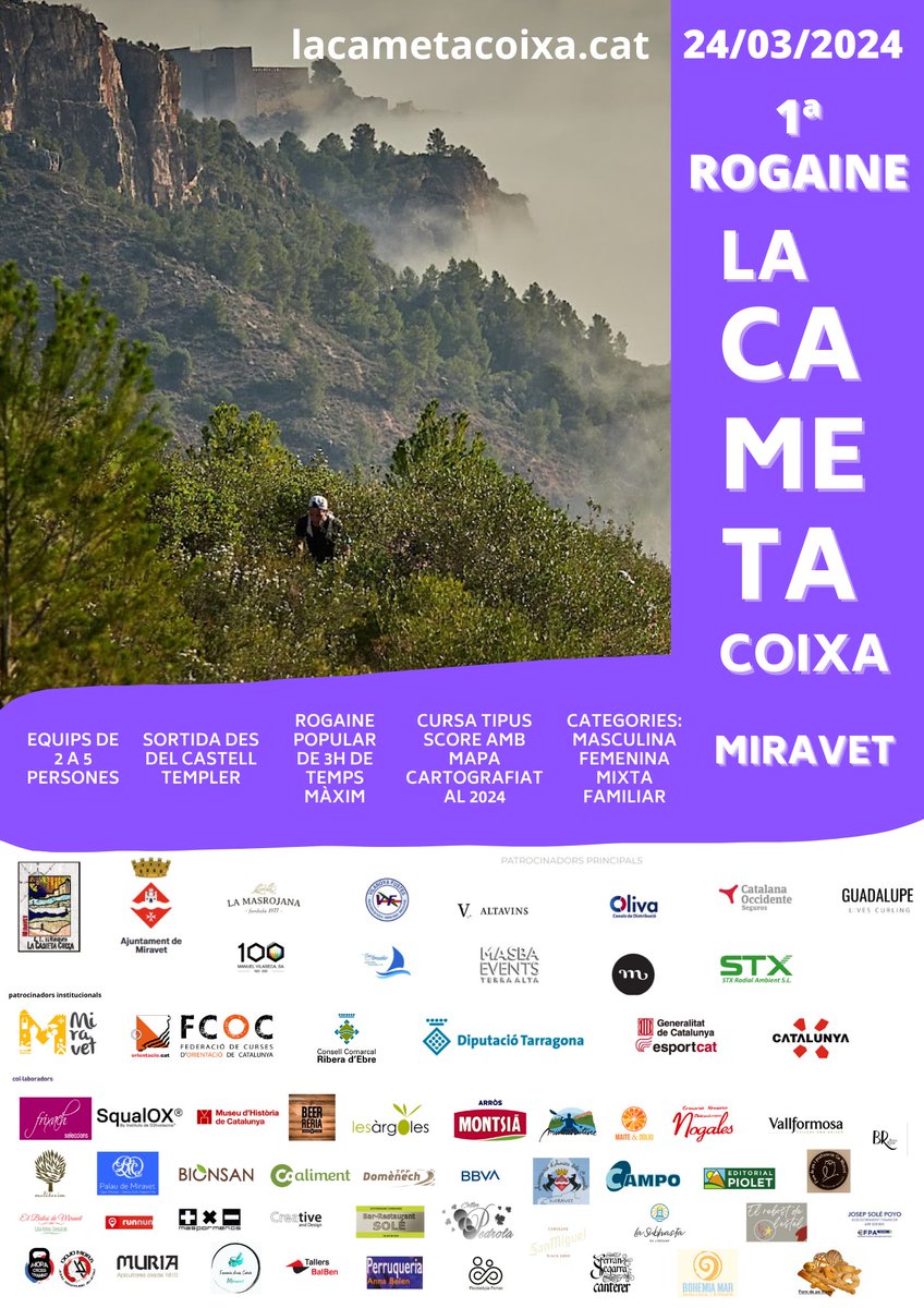 La 1a edició de La Cameta Coixa Rogaine!!! lacametacoixa.cat/presentacio_or…