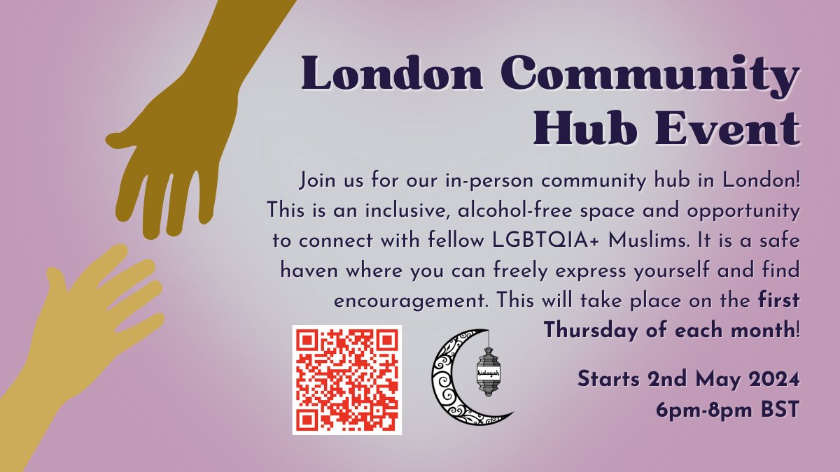 Join us for our first Community Hub event in Leeds from 6pm-8pm BST, 2nd May. We’d love to see you there for board games, arts and crafts activities and chance to meet others in the queer Muslim community in an alcohol-free space on the first Thursday of each month.