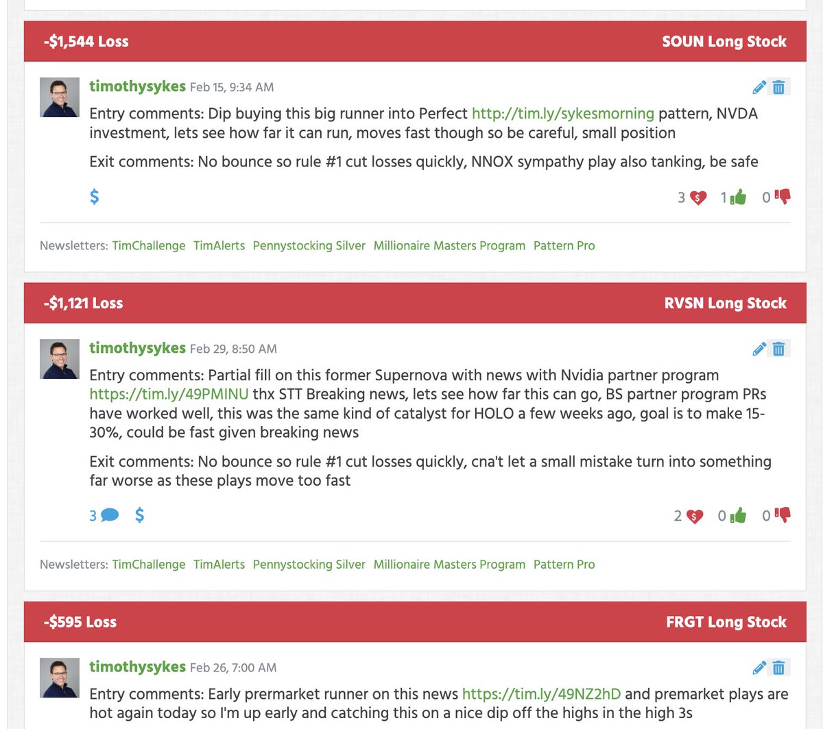 A good way to judge your performance is NOT just based on total profits, but risk/reward and how disciplined you are in taking solid profits vs. cutting nasty losses. Remember tim.ly/clq and you NEVER have to over-stress or risk taking big losses. For example, look