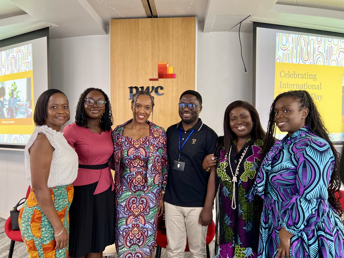 PwCGhana's tweet photo. Today, we celebrated #InternationalWomensDay with a thought-provoking panel discussion on leveraging inclusion opportunities and prioritising general health for women with our panel, Ayesha Bedwei-Ibe, Dr. Serwaa Attafuah and Rosie Ebe-Arthur.
#PwCProud #InclusionMatters #IWD2024 https://t.co/6E5mZylJTd