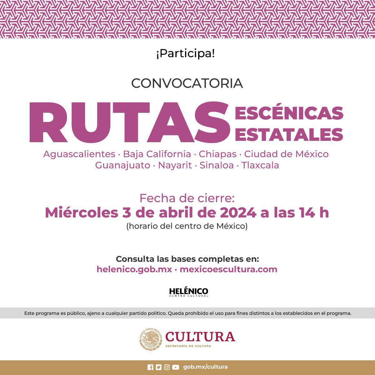 Participa en estas convocatorias de fomento a las artes escénicas para el perfeccionamiento de las aptitudes sociales, creativas y de formación artística.
📷Las convocatorias pueden consultarse en el siguiente enlace: 📷cultura.gob.mx/convocatorias
#ViveICA