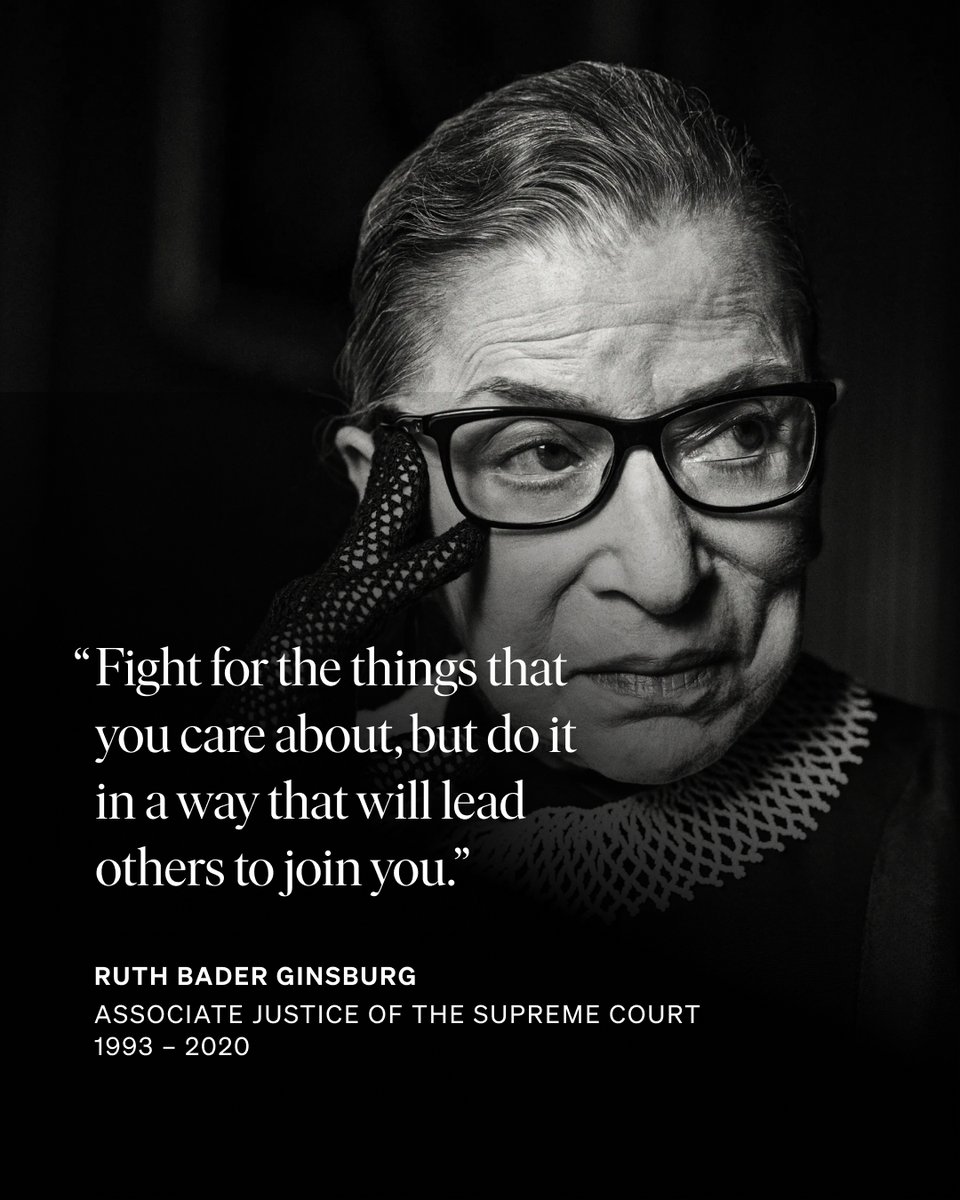 In honor of International Women's Day and Women's History Month, let's keep this reminder from the late Ruth Bader Ginsburg in our back pockets. Who are you celebrating today?