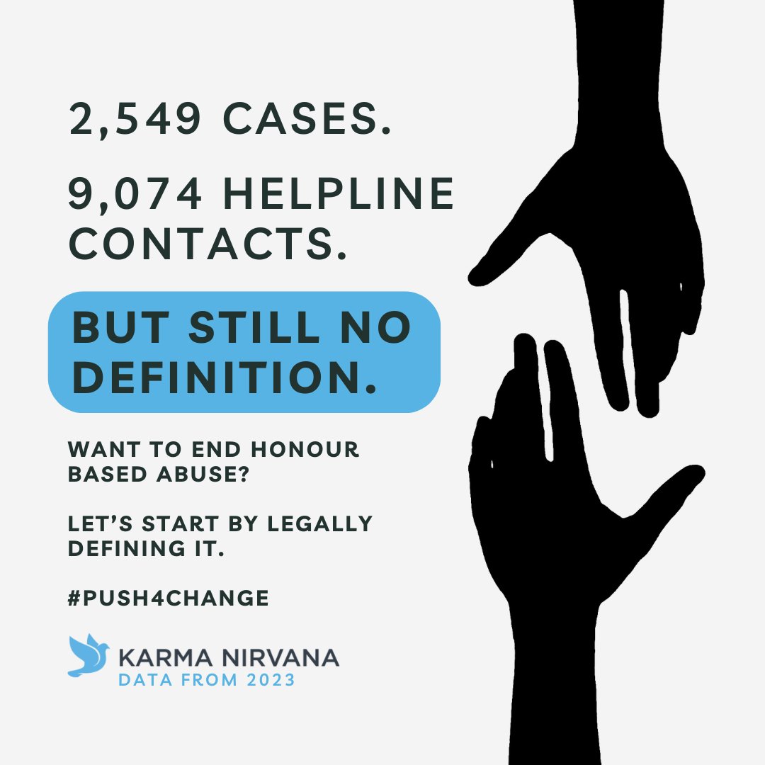 Want to end Honour Based Abuse? Let’s start by legally defining it. @KNFMHBV Read more: ow.ly/mCEh50QNQKz #Push4Change #HonourBasedAbuse