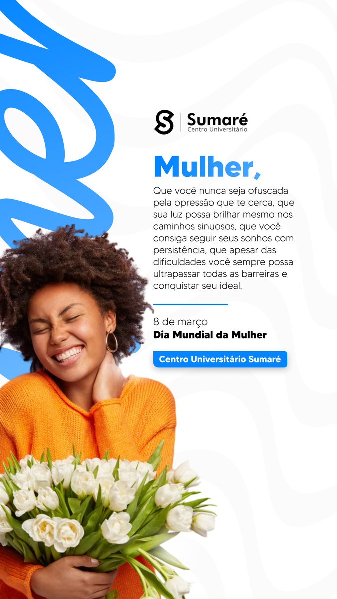 sumareoficial's tweet photo. Feliz dia Mundial da Mulher! 💙💐 https://t.co/IoKm7rseeT