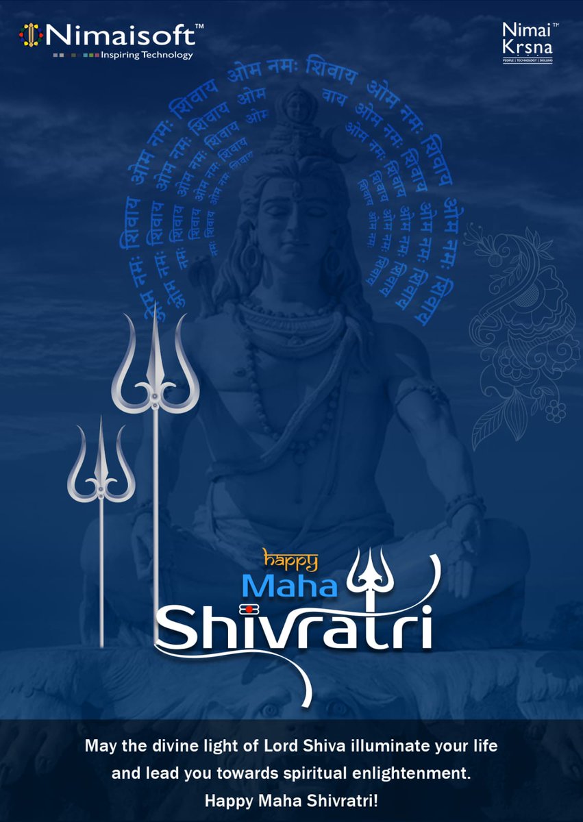On this auspicious occasion of Mahashivaratri, may Lord Shiva bestow his blessings upon you and your family. Happy Mahashivaratri 

#MahaShivratri #LordShiva #HarHarMahadev #ShivaBlessings #Shiva #OmNamahShivaya #festival #celebration #CelebrateShiva