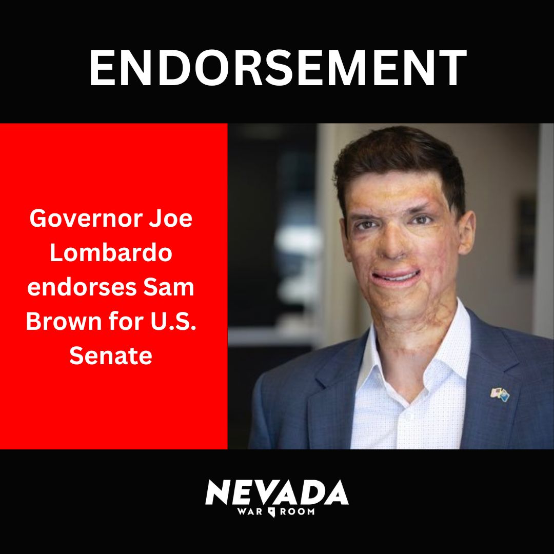 Governor Joe Lombardo endorsed @CaptainSamBrown for U.S. Senate because he's the only candidate who can give Nevadans the representation they deserve! #NVSen