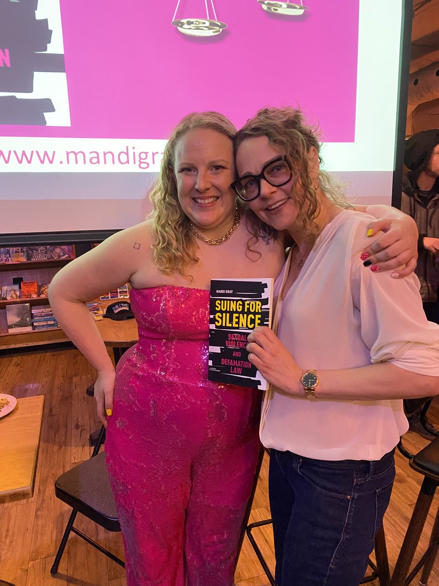 #SuingForSilence is an important contribution concerning SLAPPS and GBV in Canada. Congrats, Mandi, on your work and book launch! @gotmysassypants @UBCPress