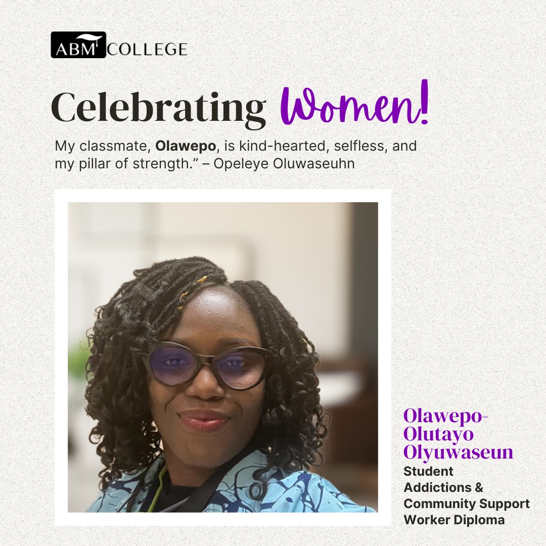 ABMCollege's tweet photo. Celebrating all women this International Women's Day! 👭

Shining a spotlight on the superwomen nominated by our community, including our instructor, Elona, and our students, Mike and Opeleye, from our Healthcare programs.

Happy Women's Day! 🥰

#abmcollege #IWD2024 #inclusion https://t.co/W9fYpc6xqo