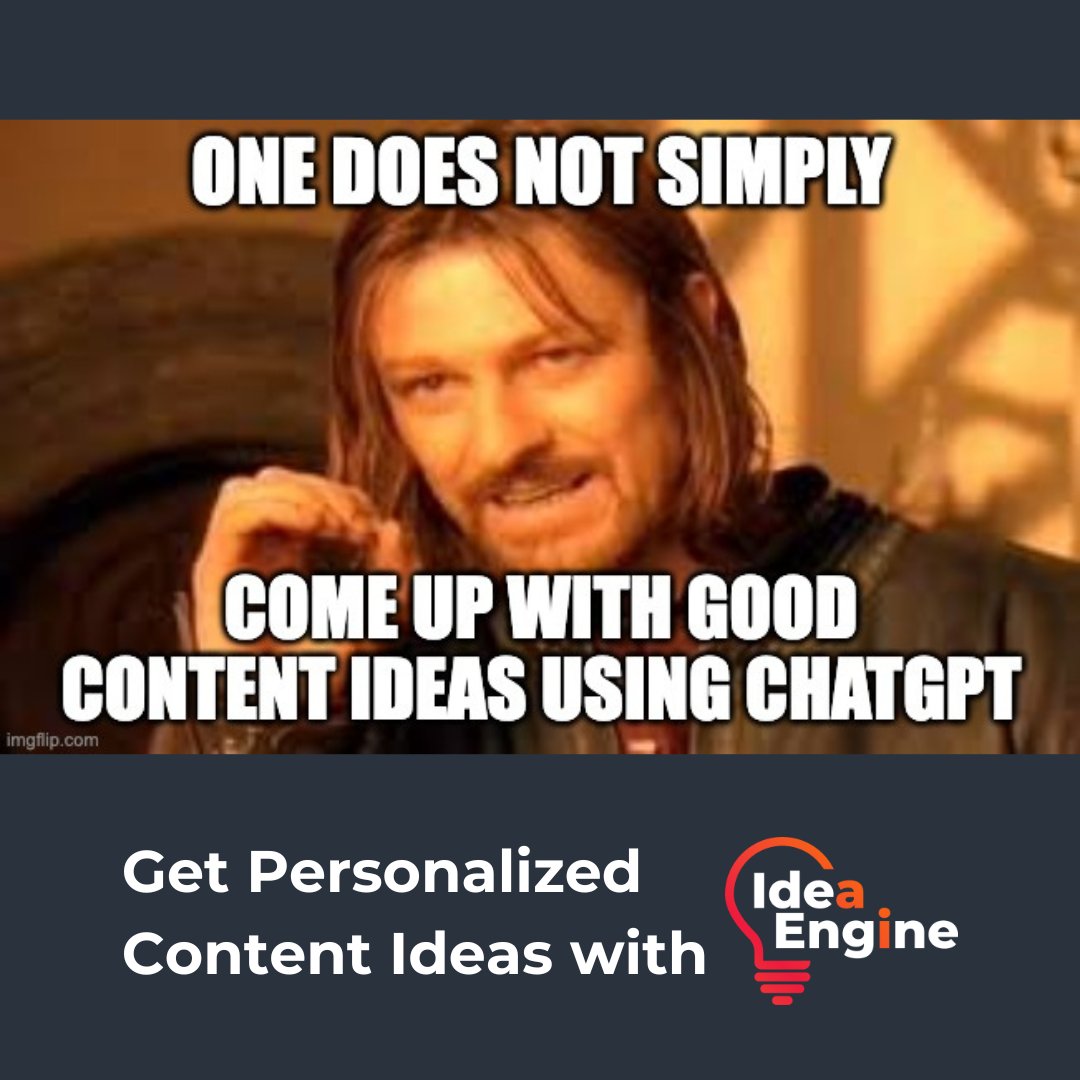 General AI tools give general results. Get personal up-to-date content ideas with Idea Engine. Try it free for 7 days, no credit card required. Learn more at hubs.li/Q02nPfqf0.

#AI #ChatGPT #ContentTips #ContentIdeas #ContentResearch #BrainstormingIdeas