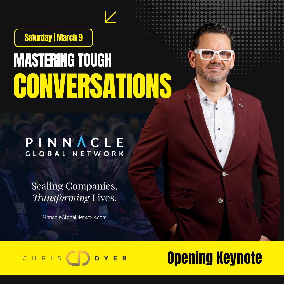 Thrilled to be the opening keynote for Pinnacle Global Network in San Diego tomorrow! 🌟 The amazing @AllisonMaslan asked me to dive into 'Mastering Tough Conversations.' We'll explore the stories we tell ourselves, understanding personalities, & crafting a clear plan. Let's talk…