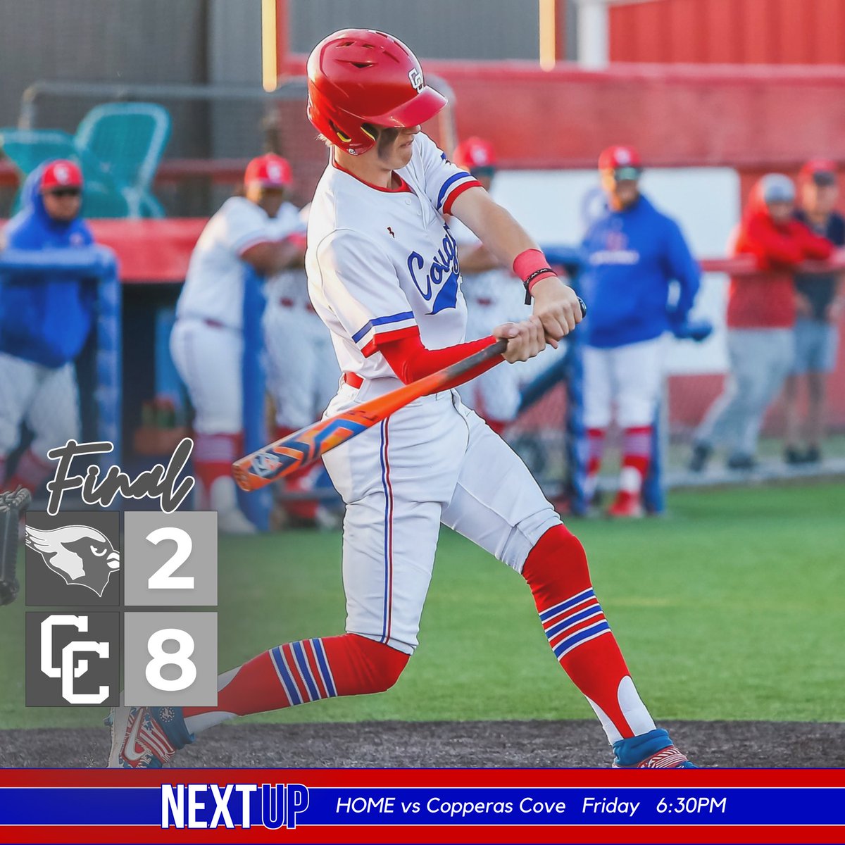 CooperHighBSB's tweet photo. Game 12 Final: https://t.co/hrYT12g0Ij