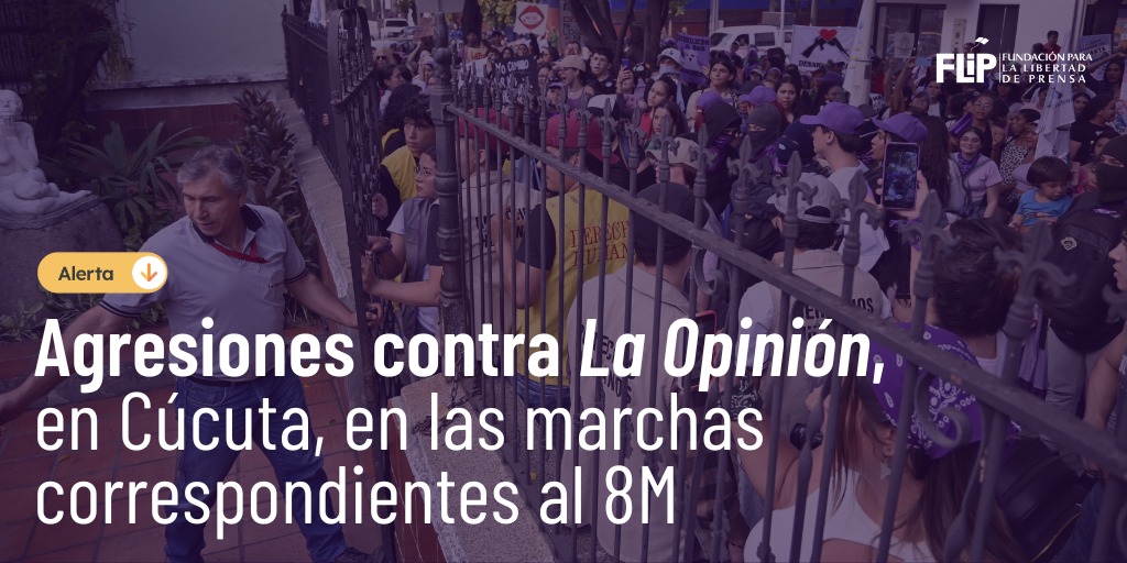 politicalaopi's tweet photo. El feminismo tiene unas reivindicaciones poderosas, justas y necesarias, pero la violencia nunca será el camino para lograrlas. Bienvenida la manifestación, la protesta, el reclamo, pero nunca la agresión, como la ocurrida hoy en @laopinioncucuta 
https://t.co/nwdvSYQyUB