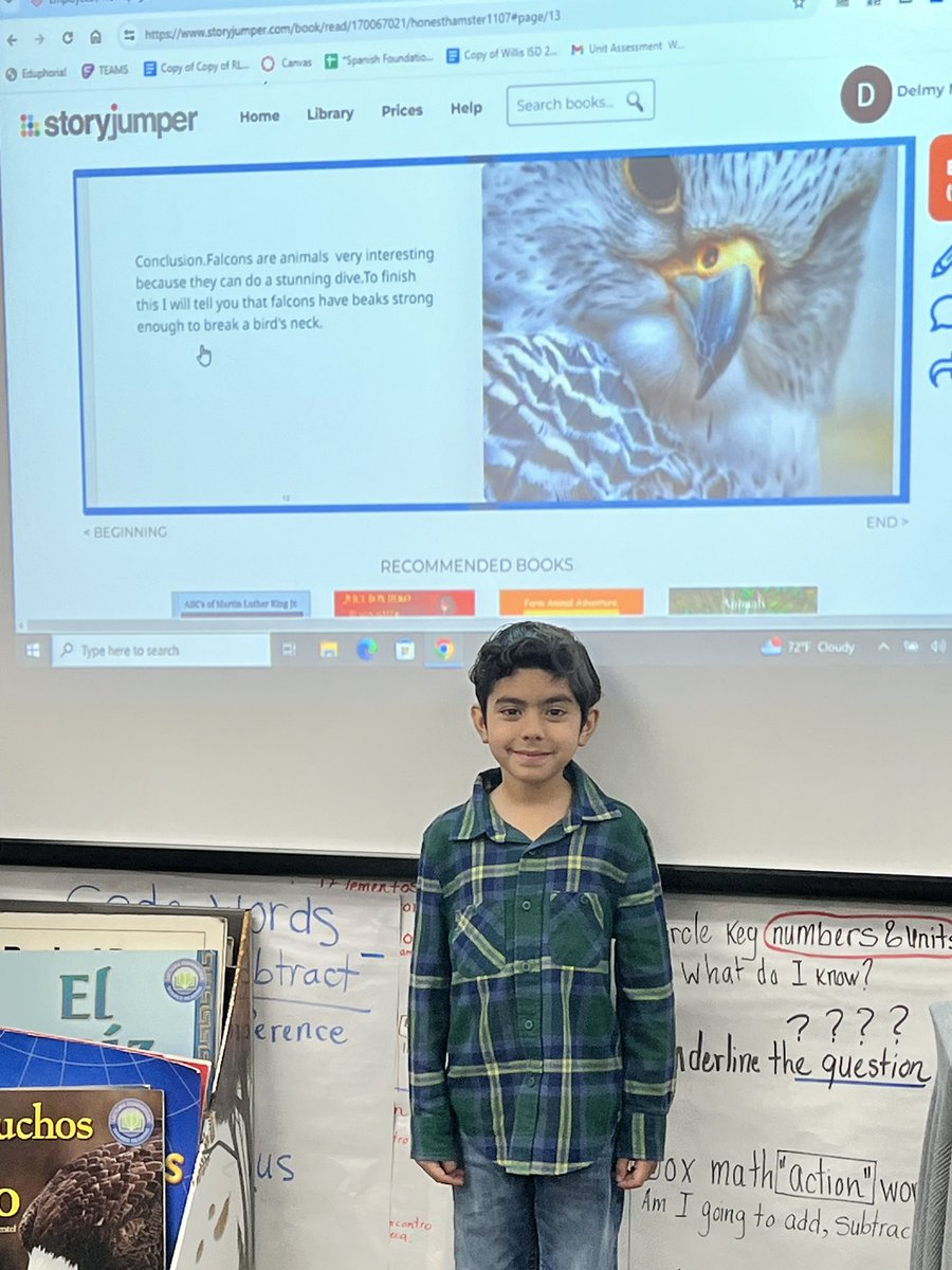 Our 2nd graders presented their digital storybook projects today in class. They loved using <a href="/storyjumper/">StoryJumper</a> and did a great job!  <a href="/WISDHardy/">Hardy Elementary</a> <a href="/WISDiCoaches/">Willis ISD iCoaches</a> #SpringIntoTech